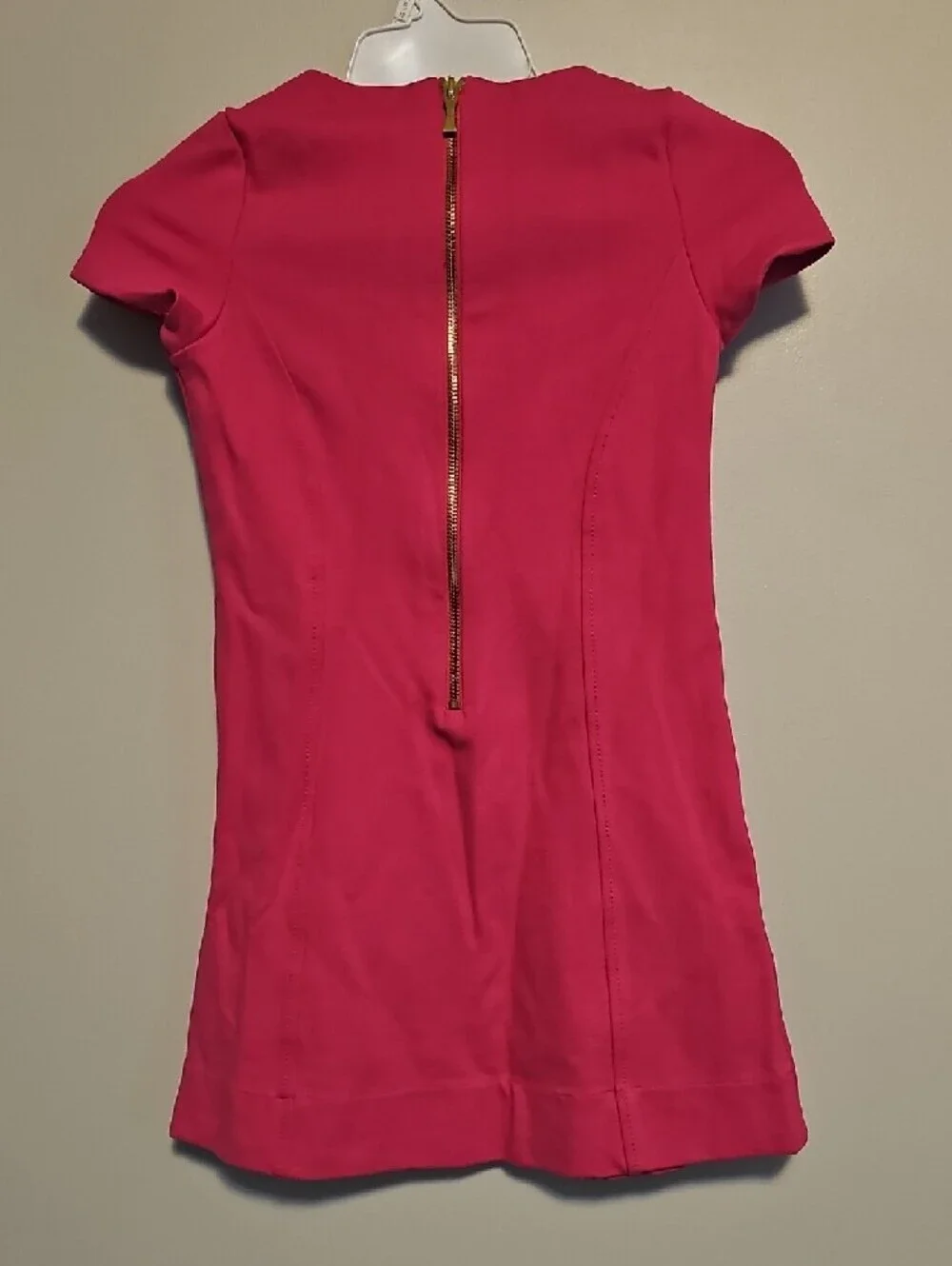 kate spade Pink Dress with Black Bow Girls Gold Zipper On Back